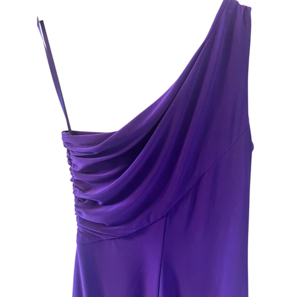 Lauren Ralph Lauren Dress Purple Size 4 One Shoulder - Picture 4 of 6